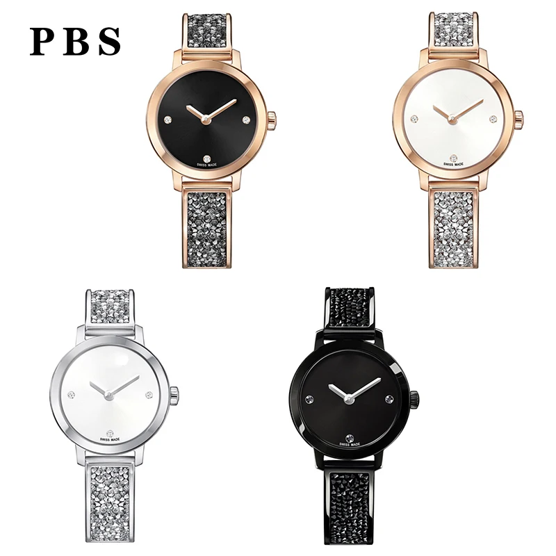 

PBS Original Copy Precision Steel High Quality 1:1 Fine Ladies Crystal Watch With Logo Free Of Charge Wholesale Manufacturers