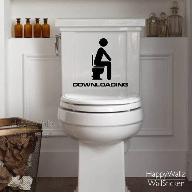 Loading Toilet Wall Sticker Bathroom Quote Decal Decorating Diy Loading Toilet Wall Sticker Bathroom Quote Decal Decorating Diy Washroom Decals Removable Easy