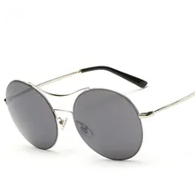 2016 Mujeres Redondas gafas de Sol de Diseñador de la Marca Marco De Metal Ligero oculo de sol feminino Gafas de Moda Los Hombres gafas de Sol gafas de sol