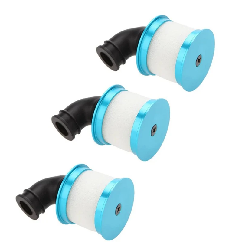 

1 /2 /3PCS Upgrade Parts Blue Alum Capped Air Filter Cover for 94102/94106/94108/94123/94107/94111 HSP 1/10 Nitro RC Cars