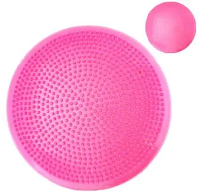 Balanced Cushion Yoga Massage Disc Cushion Thickening Anti-riot Balance Ball Foot Rehabilitation Air Cushion - Цвет: Розовый