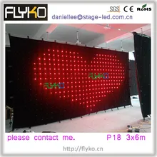 Ткань мягкий светодиодный видео занавес фон