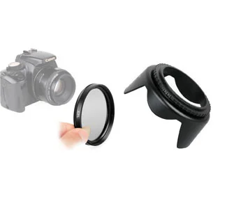 

2 in 1 62mm CPL polarizing filter +Flower lens hood kit for DSLR camera SET