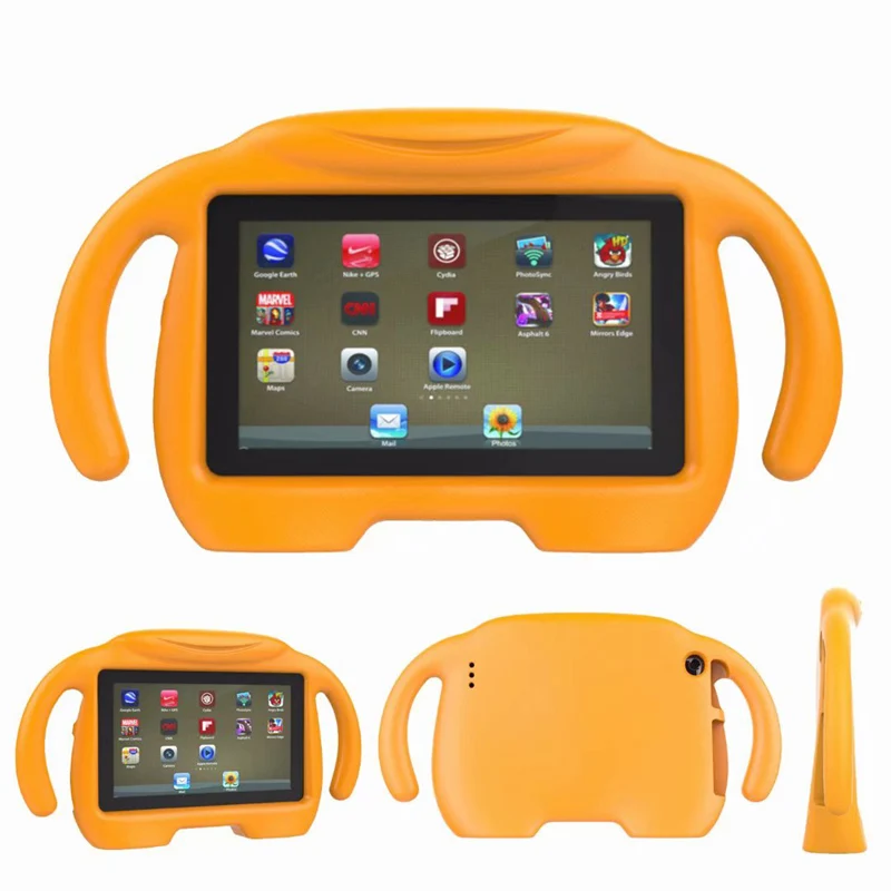 

For Amazon Kindle Fire 7 2015 / 2017 Kids Safe EVA Rubber Handle Stand Case for Kindle Fire 7 2017 Shockproof Cover Fundas