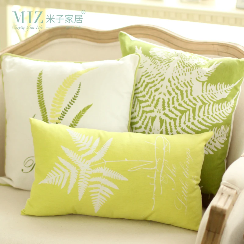 Miz Home Original Desined Pantanal Series Leaf Pattern Pillow Good Quality Cotton Meterial-in ...