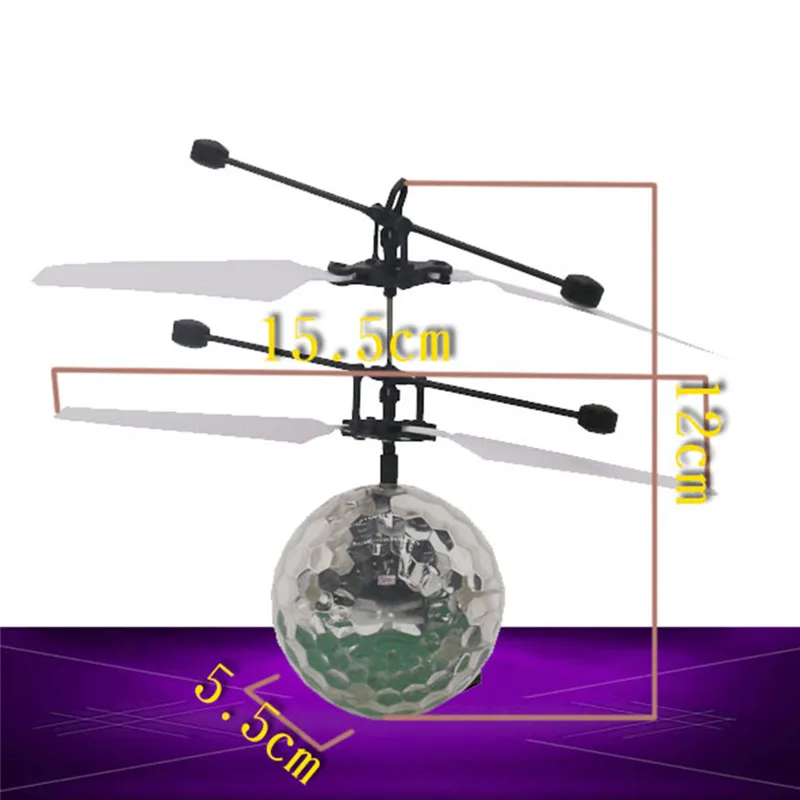 Дети RC летающий шар вертолет игрушки беспилотный шар-Вертолет Встроенный сверкающий светодиодный светильник игрушка для детей Красочные Flyings