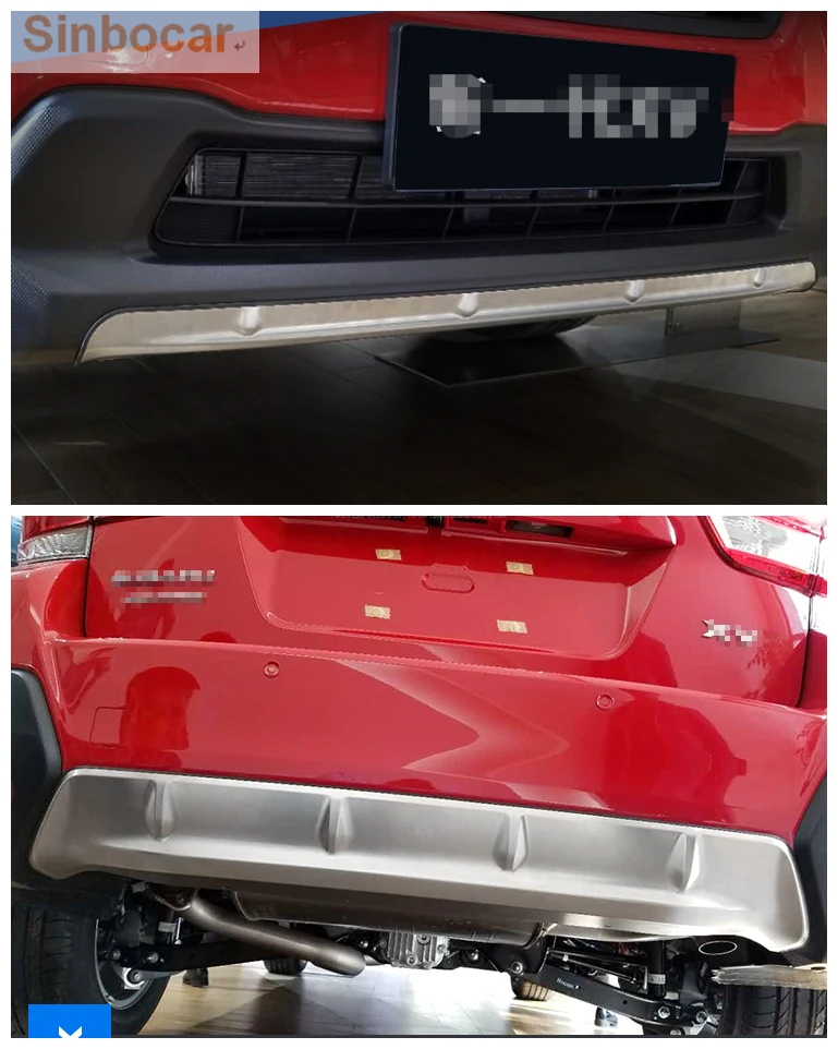 Stainless Steel Front+Rear Bumper Lip Protector Guard For Subaru XV