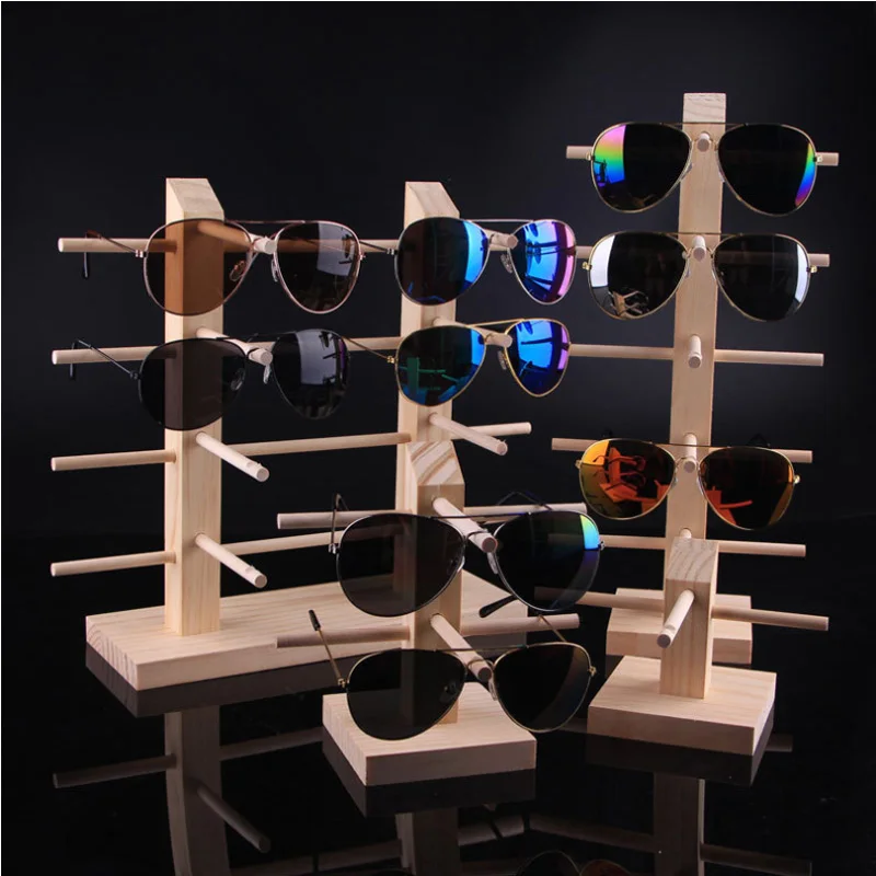 Details about   Wood Black Sunglasses Eye Glass Rack Display Stand Storage Organizer 4 Types 
