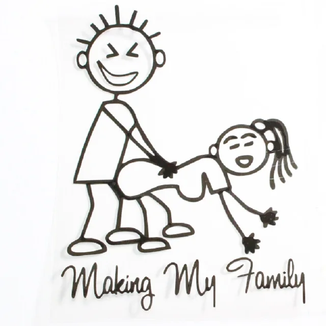 (100 pieces/lot) Grosir Membuat my family Vinyl Decal