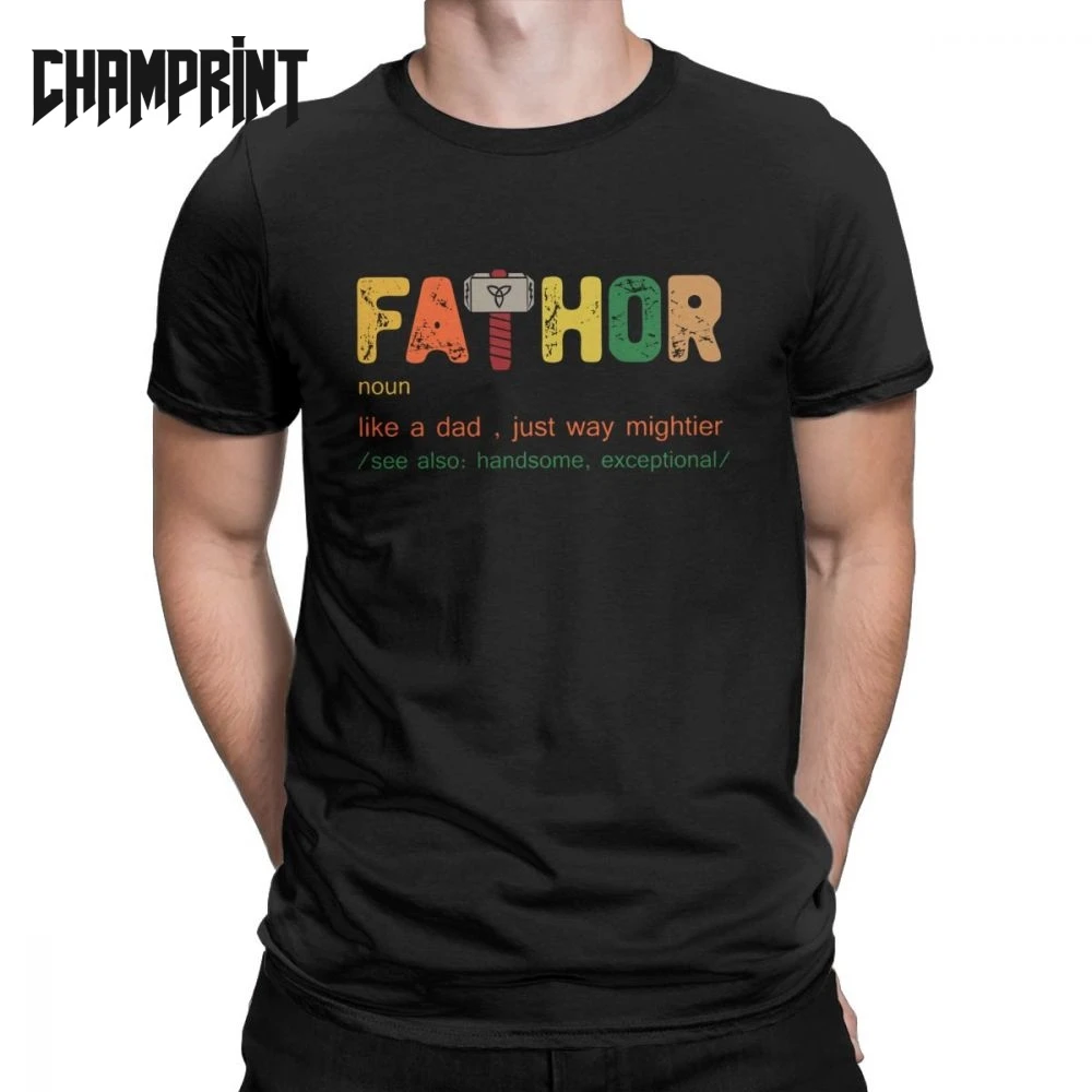 

Fa-Thor Like Dad Just Way Cooler Men's T Shirt Dad Daddy Father's Day Gift Humor Tees The Avengers Thor T-Shirt Cotton Tops