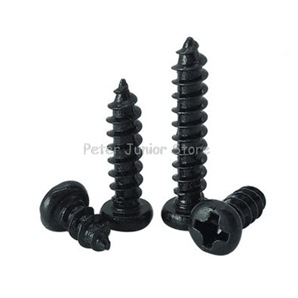 

100Pcs Phillips Head Micro Laptop Screws M1.4 M1.7 M2 M2.3 M3 Round Head Self-tapping Electronic Small Wood Screws GMN
