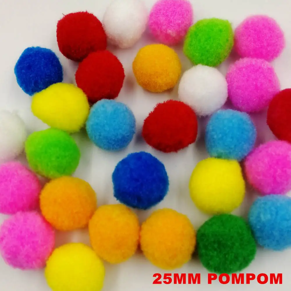 Разноцветные помпоны DIY куклы одежда ручной работы материал мягкие пушистые Помпоны шар для DIY детские игрушки аксессуары - Цвет: 2.5CM 36PCS