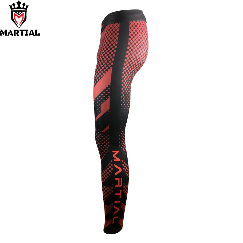 Боевая: дизайн красный/черный MMA бои брюки BJJ боксерские красные SPATS