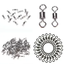 100 шт. 4#/6#/8#/12# разъемы сверхмощный шарикоподшипник вращающиеся твердые кольца аксессуары для морской рыбалки серебро