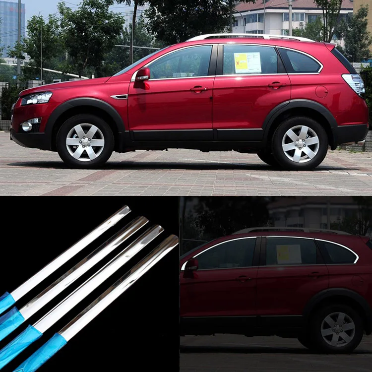 

8pcs Stainless Steel Door Window Frame Sill Molding Trim For Chevrolet Captiva