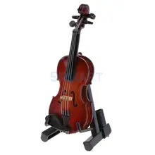 Куклы Дом музыкальная комната деревянные для скрипки, музыкальных инструментов с коробкой для 1/12 макеты кукольного домика