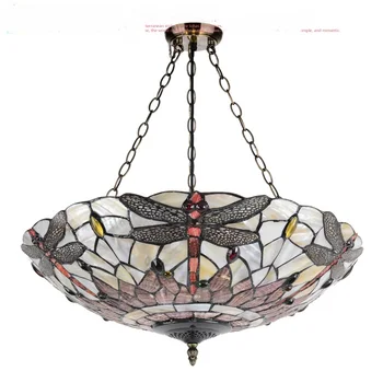 

light living room bedroom study room Pendant Lights shell hanging lamp pendant lamp Vintage American country DF52