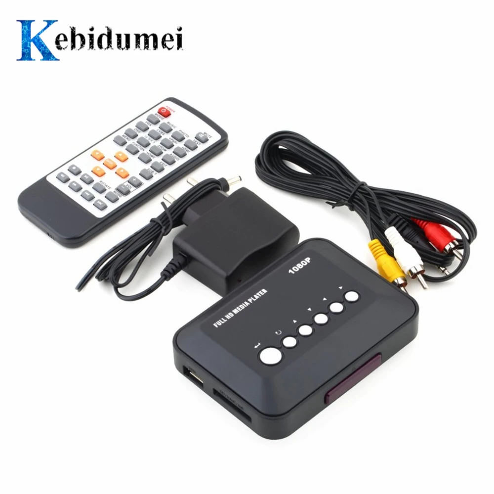 

kebidumei 1080P HD Media player TV Videos for SD MMC RMVB MP3 Multi TV USB HDMI Media Player Box Support USB Hard Disk drive