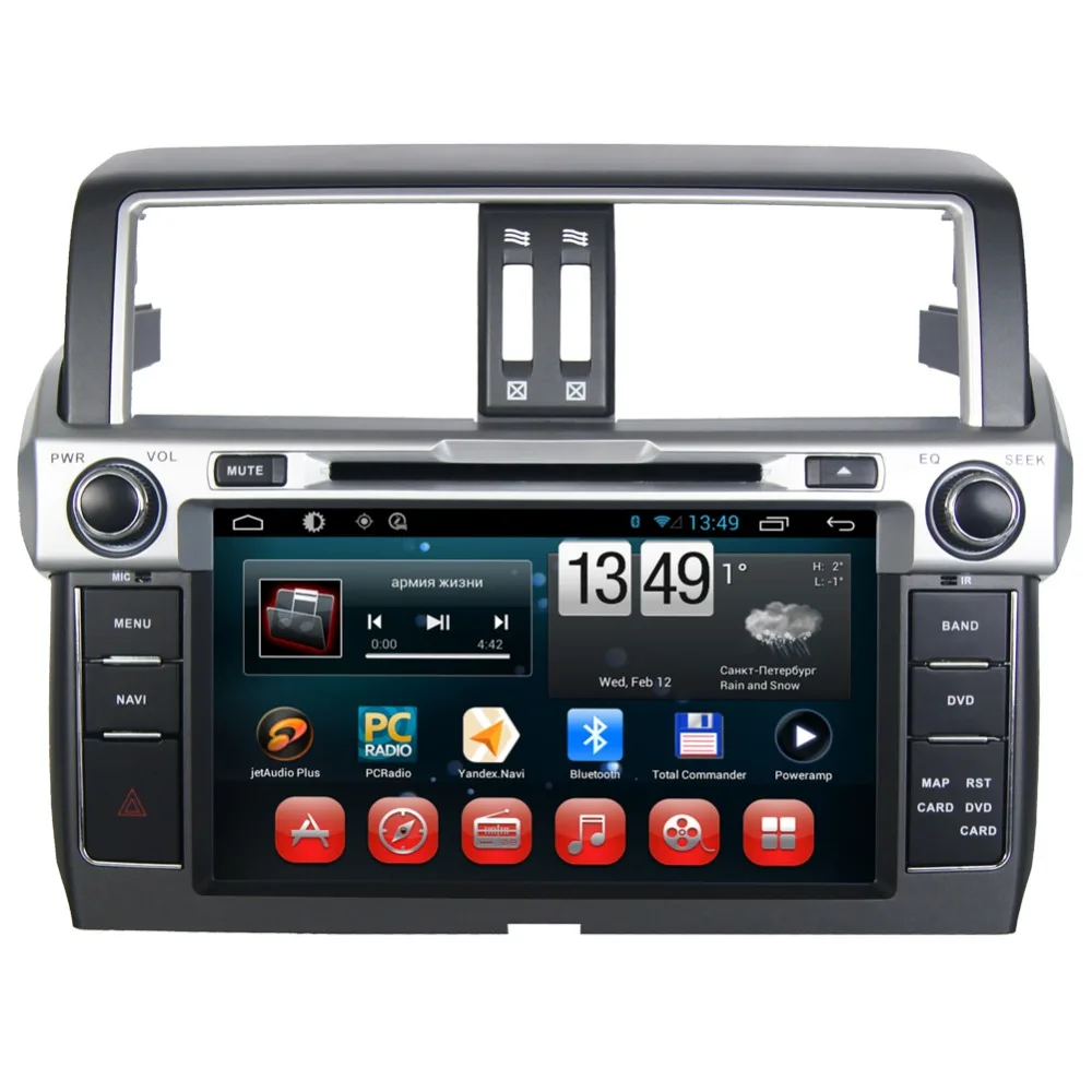 Clearance 9" HD  Quad Core Android 6.0 Car DVD Radio GPS Navigation Player for Toyota Land Cruiser Prado 150 2014 2015 2016 ADAS DVR 1