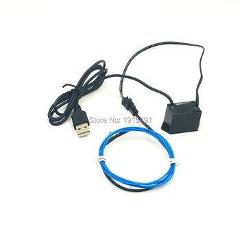 

Newest 3Meters 10Color Optional 1.3mm EL Wire Rope Flexible Neon Cold Light For Holiday Lighting Decorative+one DC-5V USB Drives