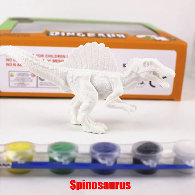 Spinosaurus 1 шт. рисунок «сделай сам» картина модель динозавра окраска Рисование граффити Монтессори преимущества детские игрушки для детей день рождения - Цвет: Spinosaurus
