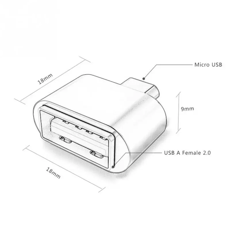 Мини OTG USB кабель OTG адаптер Micro USB к USB конвертер для samsung планшетных ПК Android USB OTG Hug de адаптер для Xiaomi