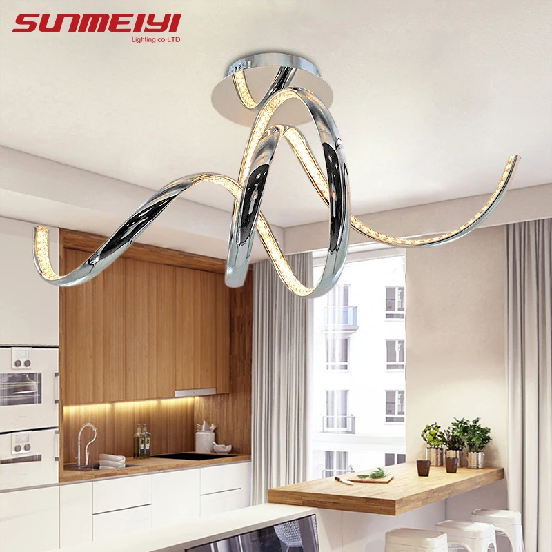 Modern Led Crystal Aluminum Ceiling Lights Plafonnier Led
