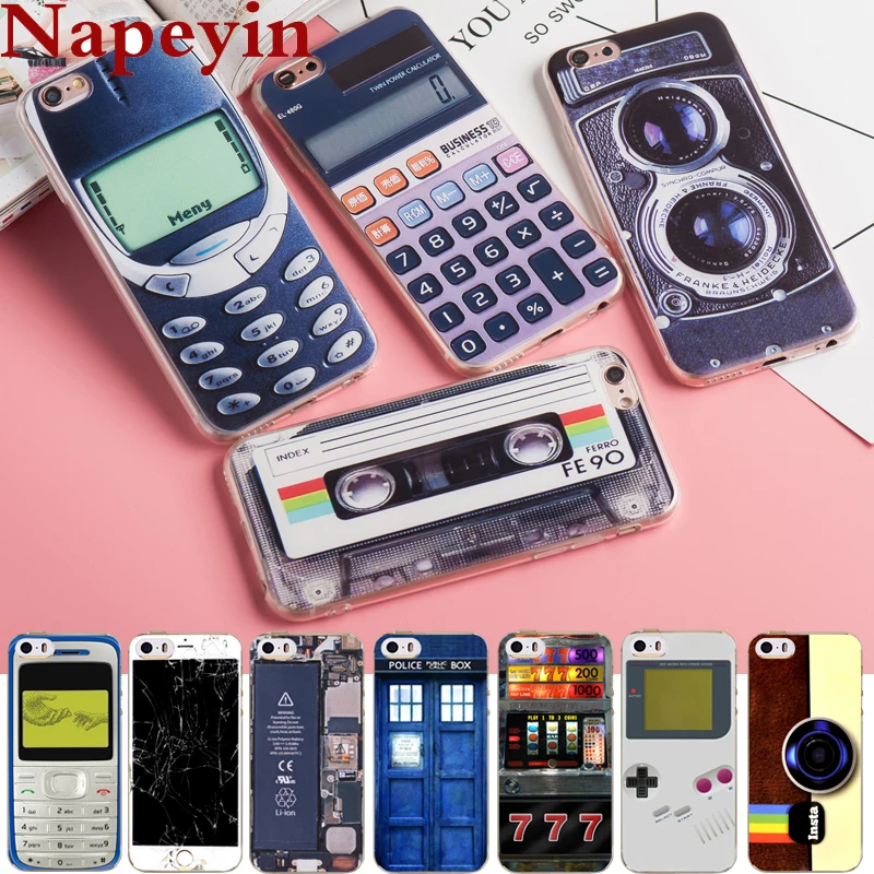 Napeyin Phone Cases for iPhone 6 6s Plus 5 5S SE Vintage Tape Cover
