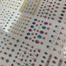 24 листа наклейки для ногтей палка на украшения для ногтей Labret ювелирные изделия драгоценный камень Ганс Вечеринка стикер украшения для ногтей для 3D ногтей аксессуары