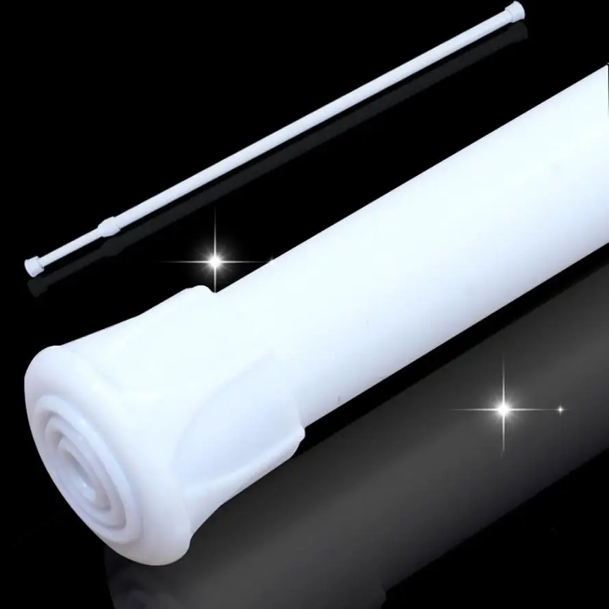 Spring Loaded Extendable Shower Curtain Rail Pole Telescopic