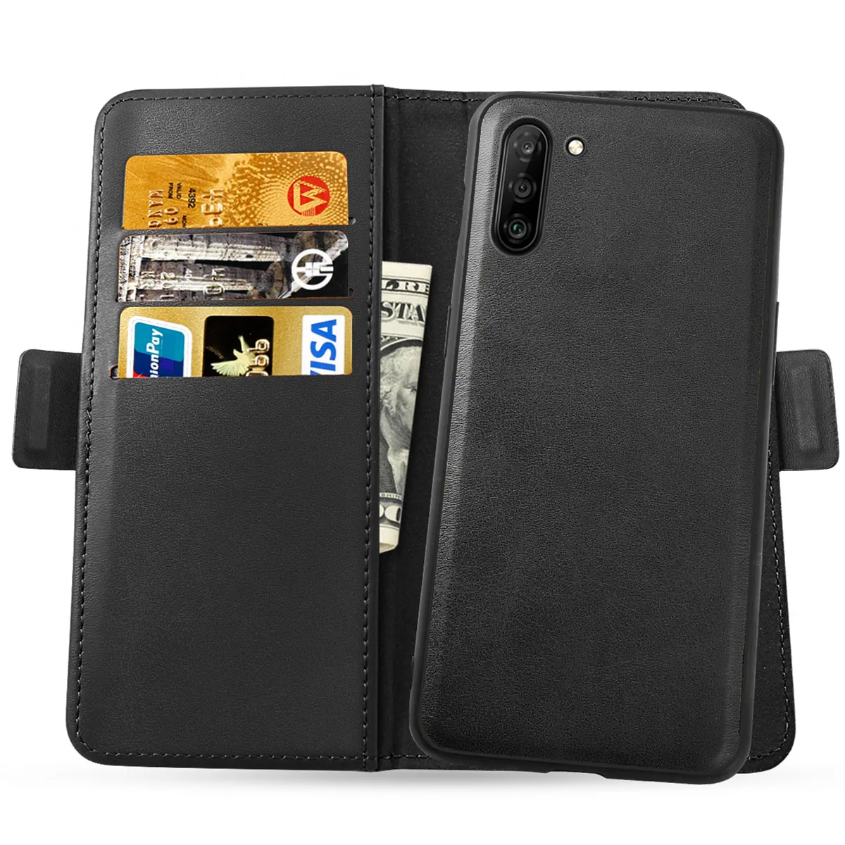 

Case for Samsung Note 10 Case Separable Leather Flip Stand Slim Magnetic Wallet Cover with Card Pocket for Samsung Note 10 Plus