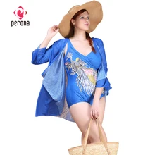 PERONA, сексуальный, винтажный, шифоновый, прозрачный, пляжный, накидка, сексуальный, купальник, золотой, с принтом павлина, пляжная одежда, солнцезащитное, Пляжное Платье