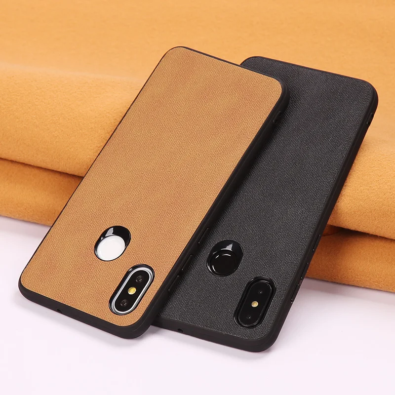 

Phone Case For Xiaomi Mi 8 A1 A2 Lite Mix 2S 3 Max 3 Rough Canvas PU Leather Soft TPU Edge Cover For Redmi Note 5 6 Pro 6A Capa