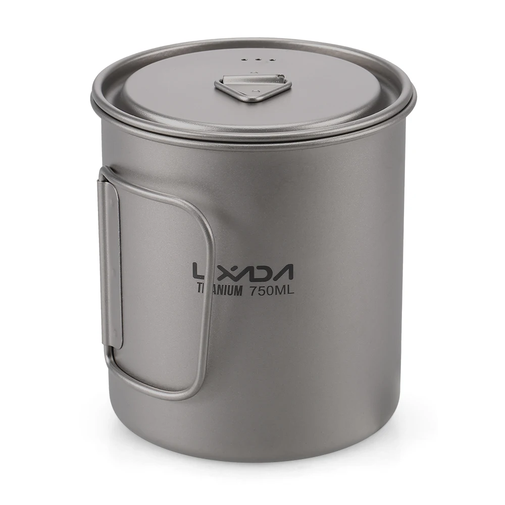 

Lixada Titanium Mug Cup Outdoor Camping Picnic Water Cup Mug Camping Tableware Titanium Cup 300ml/350ml/420ml/550ml/650ml/750ml