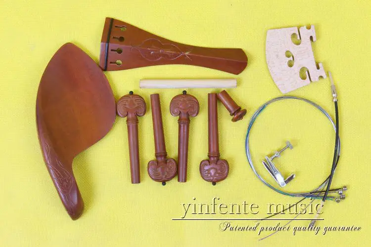 

4/4 Violin Parts jujube carving, tailpiece chinrest tail gut end pin peg #W12