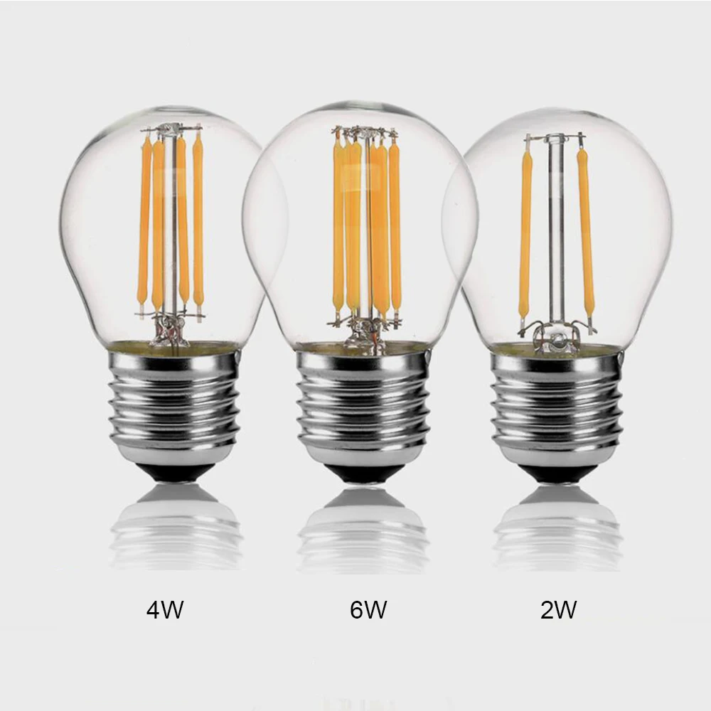 

G45 Mini LED Light Bulb 220V E27 E14 Glass Vintage Edison Shape Warm White Lighting for Pendant Chandelier Table Lamp Home Decor