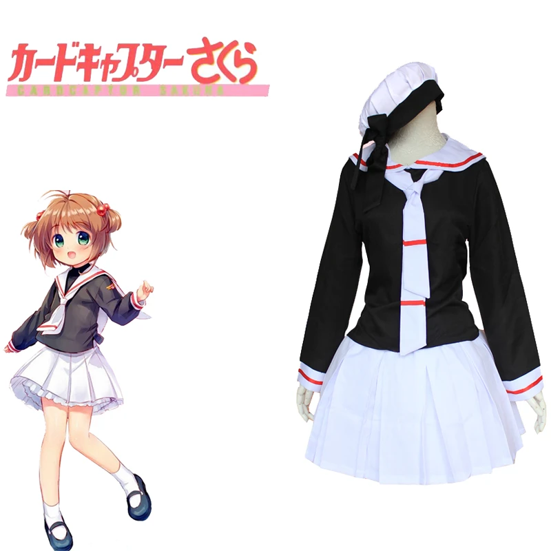 Card Captor Sakura Kinomoto Sakura Costumes Japanese Anime Cosplay Girls School Uniforms Full Set Sailor Costumes For Party Costumes For Parties Sakura Costumesailor Costume Aliexpress