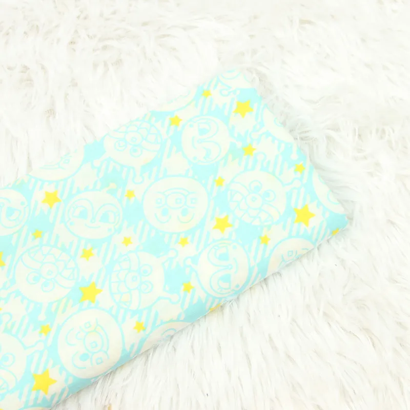 

half meter plain cotton fabric cartoon print handmade DIY garment dress tissue 100% cotton B507