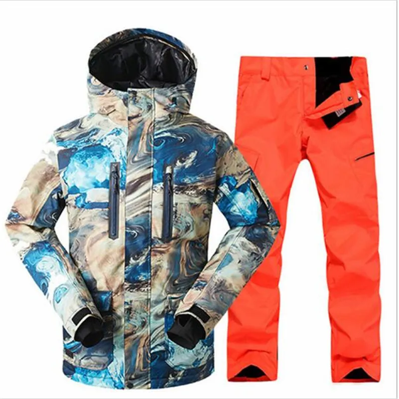 Сноуборд куртка+ Pantalones Masculina Nueva Gsou Hombres Traje de Impermeable al Aire Libre Deporte Campin