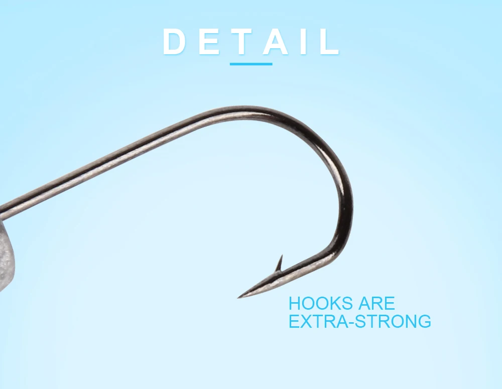 RoseWood 10pcsLot 1.3g 1.8g 2.5g 3.5g Soft Lure Lead Head Hook Durable Jig Head Hook Baits Jighead Fishing Accessories  (3)