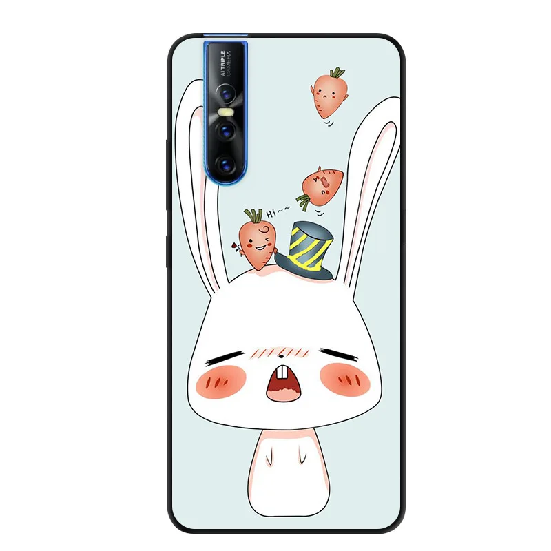 For Fundas Vivo V15 Pro Case Black Silicone Flower Print Phone Case For Vivo V15Pro V15 Pro Cover Soft TPU Coque V 15 Pro Capas For Fundas Vivo V15 Pro Case Black Silicone Flower Print Phone Case For Vivo V15Pro V15 Pro Cover Soft TPU Coque V 15 Pro Capas