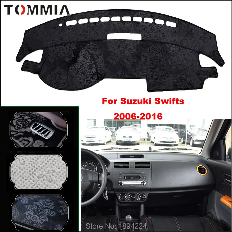 

Tommia Car Dashboard Cover Mat Light Avoid Pad Photophobism Anti-slip protection Mat For Suzuki Swifts 2006-2016