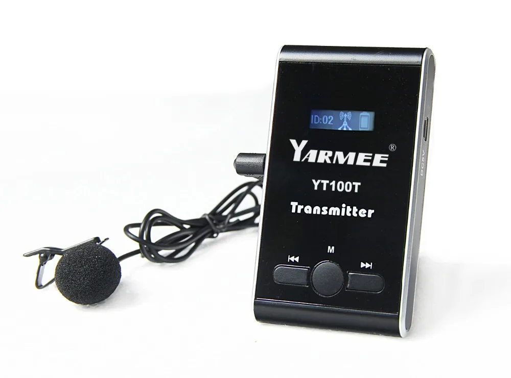 Small set ear hang microphone wireless portable one way speaker tour guide system YT100 | Электроника
