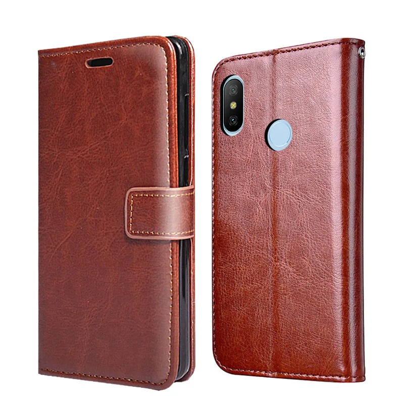 Кожаный чехол для Xiaomi Redmi 6 Pro Чехол ретро фоторамка кошелек флип | Мобильные