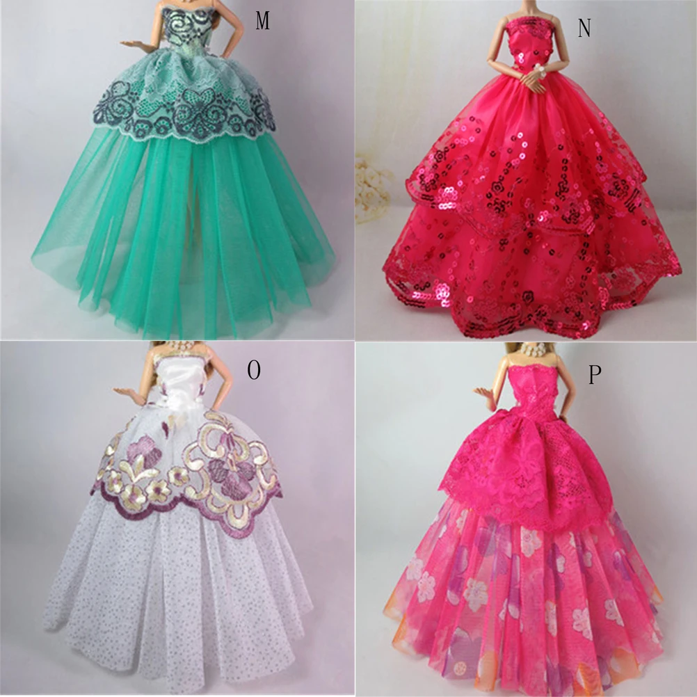 

One Piece Beautiful Evening Dress Elegant Wedding Dresses Clothes for Wholesale Doll Accessories