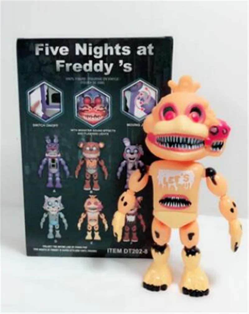 Five Nights At Freddy's FNAF Bonnie Foxy Freddy Fazbear/Ночной медведь Фредди, игрушки, фигурка, игрушка со звуком, светильник