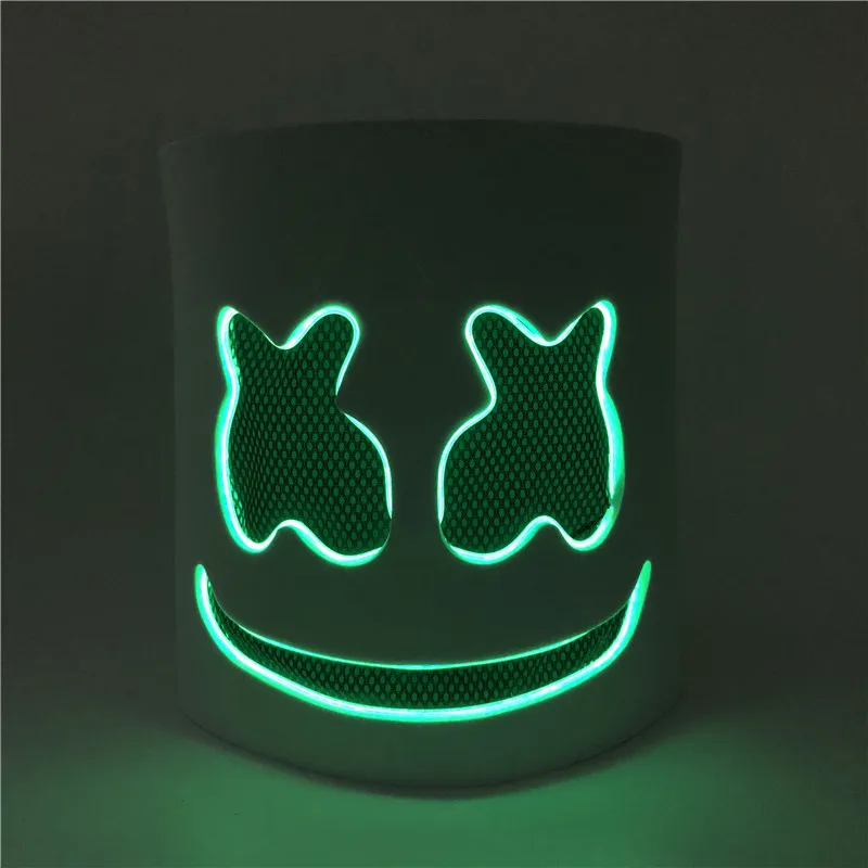 

DIY EVA DJ Marshmellow LED Luminous Helmet Mask Cosplay Prop Halloween Mask Full Face Cosplay Prop Halloween Party Bar Masks