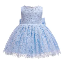Платье для новорожденных девочек белая одежда для младенцев голубое платье для маленьких девочек вечерние платья на крестины для малышей, размер 3, 6, 12, 24 месяцев
