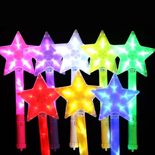 Bâton lumineux à led, pentagramme, jouets lumineux, étoiles, bâton lumineux,  licorne, décoration de fête rave festival - AliExpress