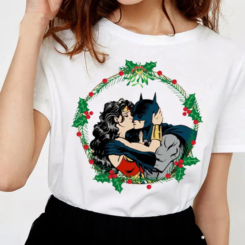 

New Summer Women Tops 2018 Batman and Catwoman Kiss t-shirt Fashion Cool tshirt Tees